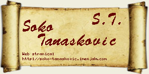 Soko Tanasković vizit kartica